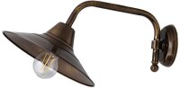 Wandlampe Antik echtes Messing rostfrei &Oslash;26cm E27