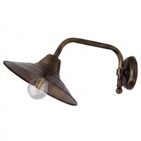 Wandlampe Antik echtes Messing rostfrei Ø26cm E27