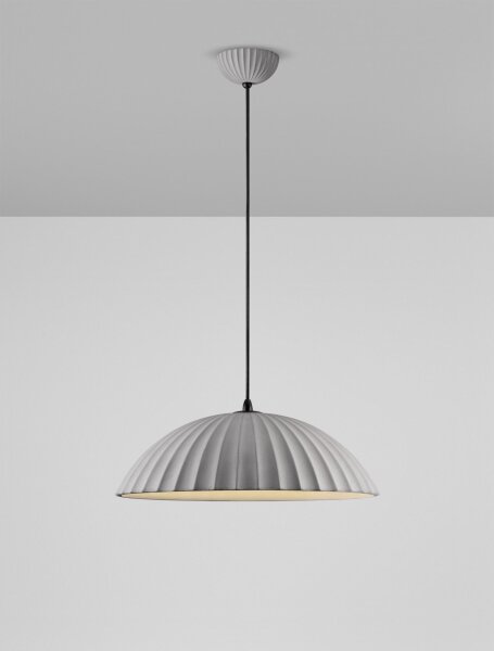 Pendelleuchte rund E27 Ø 50 cm Schwarz Beton Metall DAMON