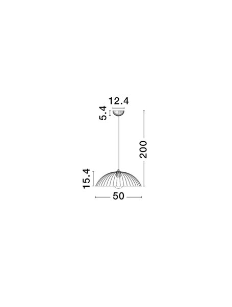 Hängelampe Weiß Ø 50 cm E27 Beton Metall rund DAMON Modern
