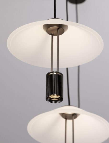 LED Pendelleuchte Up Down 100 cm lang Schwarz Weiß 3 flammig