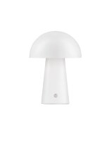 LED Tischlampe Wei&szlig; 22 cm Akku Touch Dimmer kabellos Modern