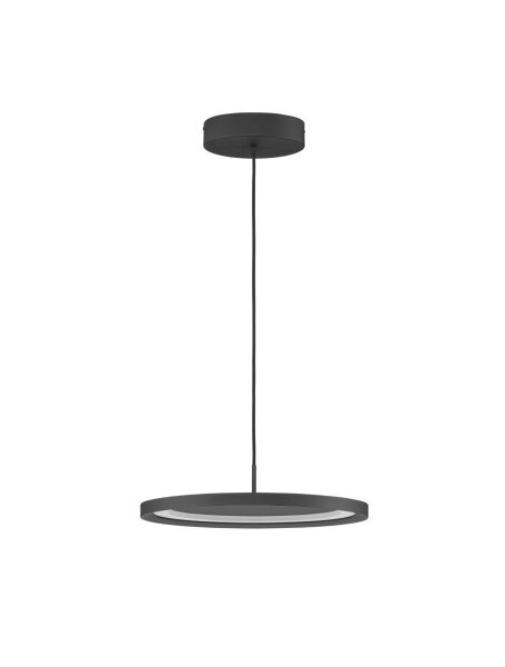 LED Hängelampe Schwarz Ø 40 cm dimmbar Ring warmweiß Modern