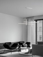 LED Hängelampe Weiß 120 cm lang dimmbar 4...