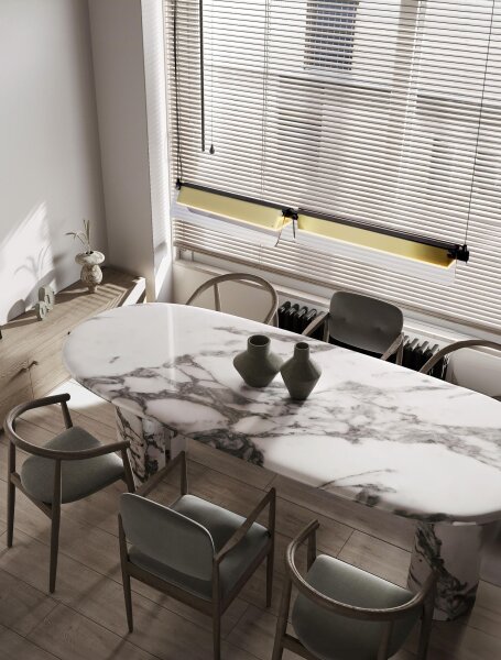 LED Hängelampe in Schwarz Gold 93 cm lang dimmbar Glas