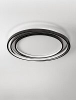 LED Deckenlampe Ring Ø 54 cm Schwarz dimmbar 3...