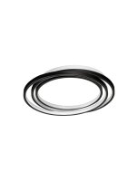 LED Deckenleuchte Schwarz &Oslash; 44 cm dimmbar Ring 3 flammig