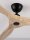 Deckenventilator Fernbedienung Ø 132 cm Schwarz Natur Holz