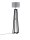 Stehlampe E27 153 cm Schwarz Grau Holz Stoffschirm Modern