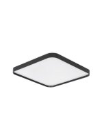 LED Deckenlampe flach 48 cm breit Schwarz Weiß...