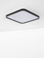 LED Deckenlampe flach 48 cm breit Schwarz Weiß...