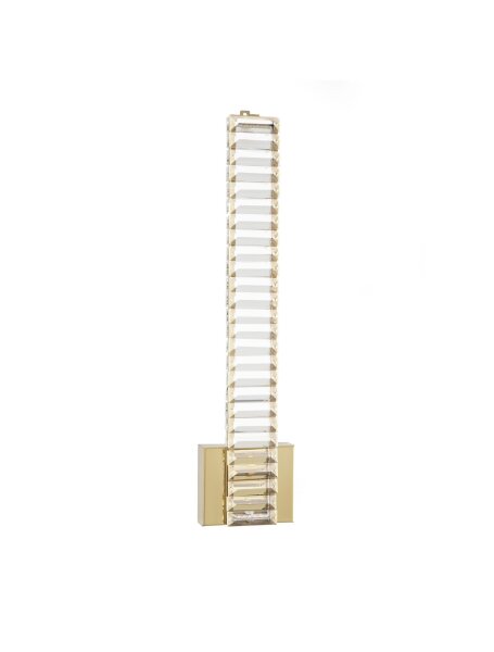 LED Wandlampe schmal 60 cm in Gold Kristall neutralweiß