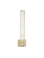 LED Wandlampe schmal 60 cm in Gold Kristall neutralwei&szlig;