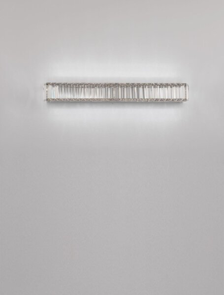 LED Wandleuchte in Chrom Kristall 60 cm hoch 1428 lm