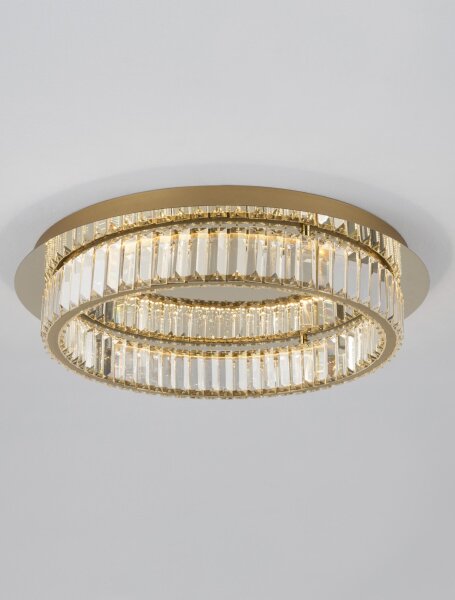 LED Deckenleuchte Kristall dimmbar Ø 60 cm in Gold Modern