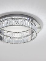 Runde LED Deckenlampe Ø 60 cm dimmbar in Chrom...