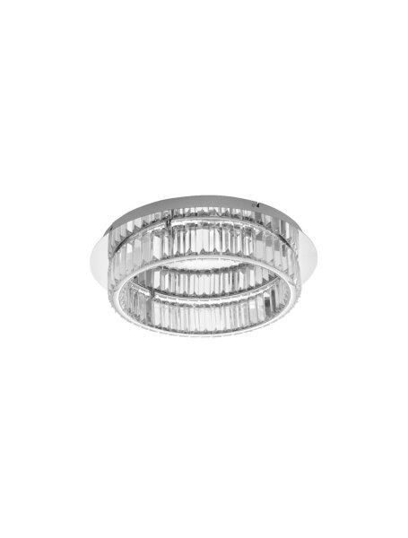 LED Deckenleuchte in Chrom Ø 50 cm dimmbar Kristall Modern