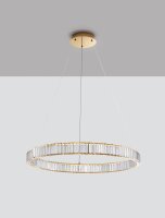 LED Kronleuchter Ring Ø 80 cm in Gold dimmbar...