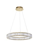 LED H&auml;ngelampe Ring &Oslash; 60 cm in Gold dimmbar...