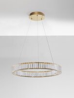LED Hängelampe Ring Ø 60 cm in Gold dimmbar...
