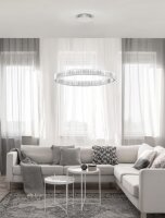 LED Pendelleuchte in Chrom Ø 80 cm dimmbar...