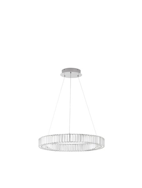 LED Hängeleuchte Ø 60 cm in Chrom dimmbar höhenverstellbar