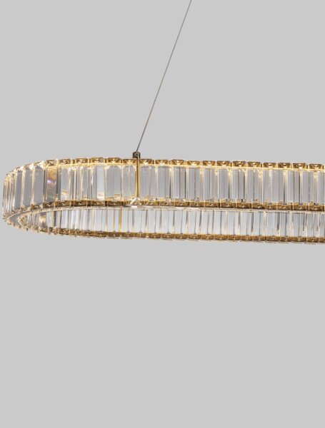 LED Hängelampe 92 cm lang in Gold dimmbar höhenverstellbar