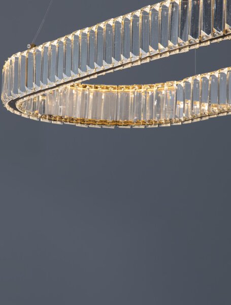 LED Hängelampe 92 cm lang in Gold dimmbar höhenverstellbar