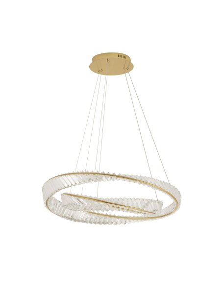 LED Kronleuchter rund Ø 80 cm in Gold dimmbar 6351 lm