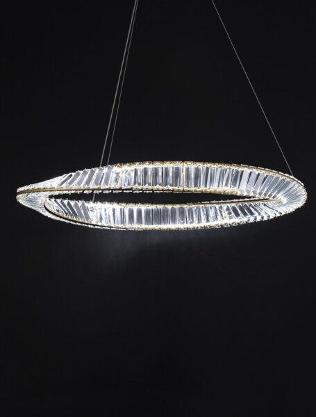 LED Hängelampe Ø 80 cm in Gold dimmbar höhenverstellbar