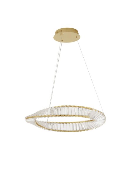 LED Kronleuchter Ø 60 cm in Gold dimmbar höhenverstellbar