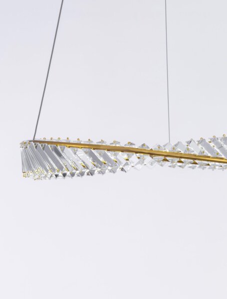 LED Kronleuchter Ø 60 cm in Gold dimmbar höhenverstellbar