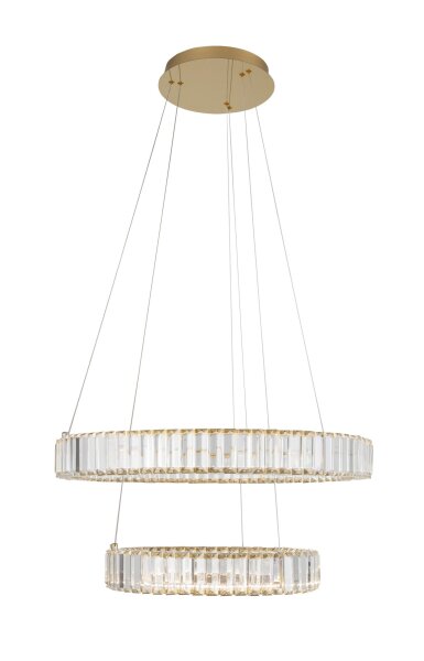 LED Pendelleuchte Ø 60 cm in Gold dimmbar höhenverstellbar