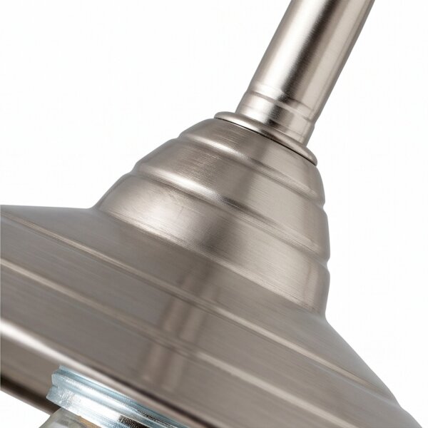 Wandleuchte mit Schirm Ø26cm Nickel Echt-Messing