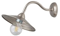Wandleuchte mit Schirm &Oslash;26cm Nickel Echt-Messing