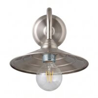 Wandleuchte mit Schirm Ø26cm Nickel Echt-Messing