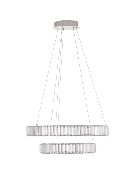 LED Hängeleuchte rund Ø 60 cm in Chrom dimmbar Esszimmer