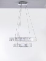 LED Hängeleuchte rund Ø 60 cm in Chrom...