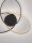 LED Deckenleuchte in Schwarz Gold 64 cm lang dimmbar Ring