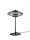 LED Tischlampe 40 cm Schwarz Grau dimmbar Rauchglas warmweiß