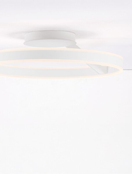 LED Deckenlampe Weiß Ø 60 cm dimmbar rund CCT ENNIS Up Down