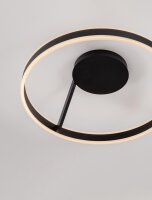 Runde LED Deckenleuchte Schwarz Ø 60 cm dimmbar Up...