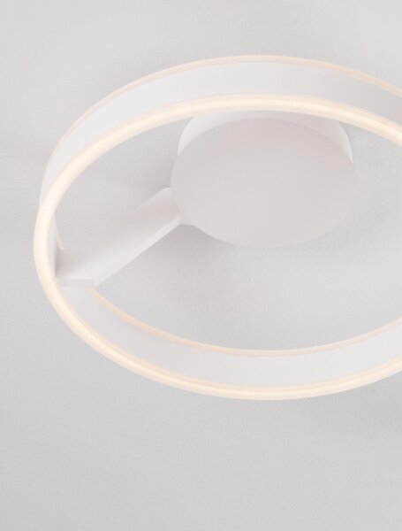 LED Deckenlampe Ø 40 cm Weiß dimmbar rund Farbwechsel Modern