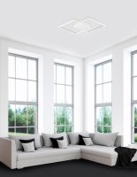 LED Deckenlampe Weiß 46 cm breit flach 2 flammig...
