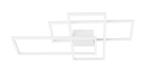 LED Deckenleuchte Weiß 90 x 67 cm dimmbar flach 3 flammig