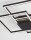 LED Deckenleuchte Schwarz 56 cm breit flach 3 flammig Modern