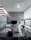 LED Deckenlampe 56 cm breit Weiß flach 3 flammig warmweiß
