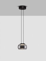 LED Pendelleuchte rund Ø 18 cm Schwarz Grau...