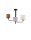 Deckenlampe E27 56 cm breit Schwarz Grau Braun 3 flammig