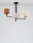 Deckenlampe E27 56 cm breit Schwarz Grau Braun 3 flammig